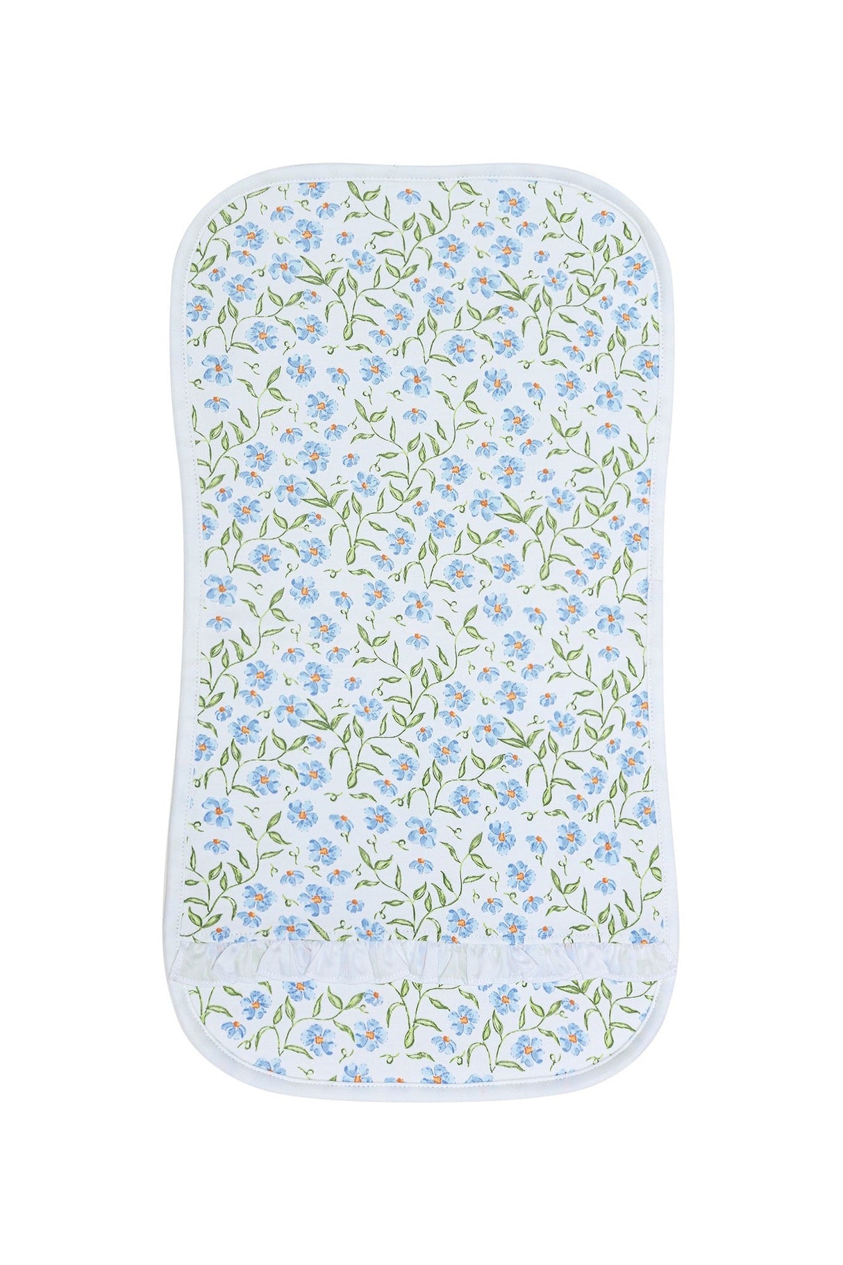 Blue Vines Print Burp Cloth - HoneyBug