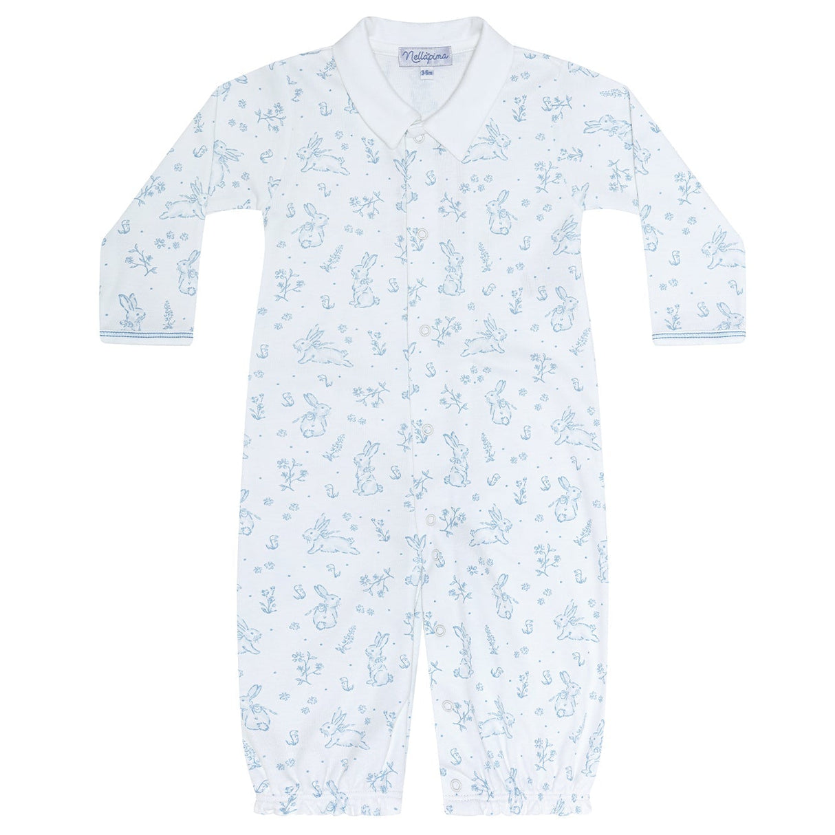 Blue Bunny Toile Converter Gown