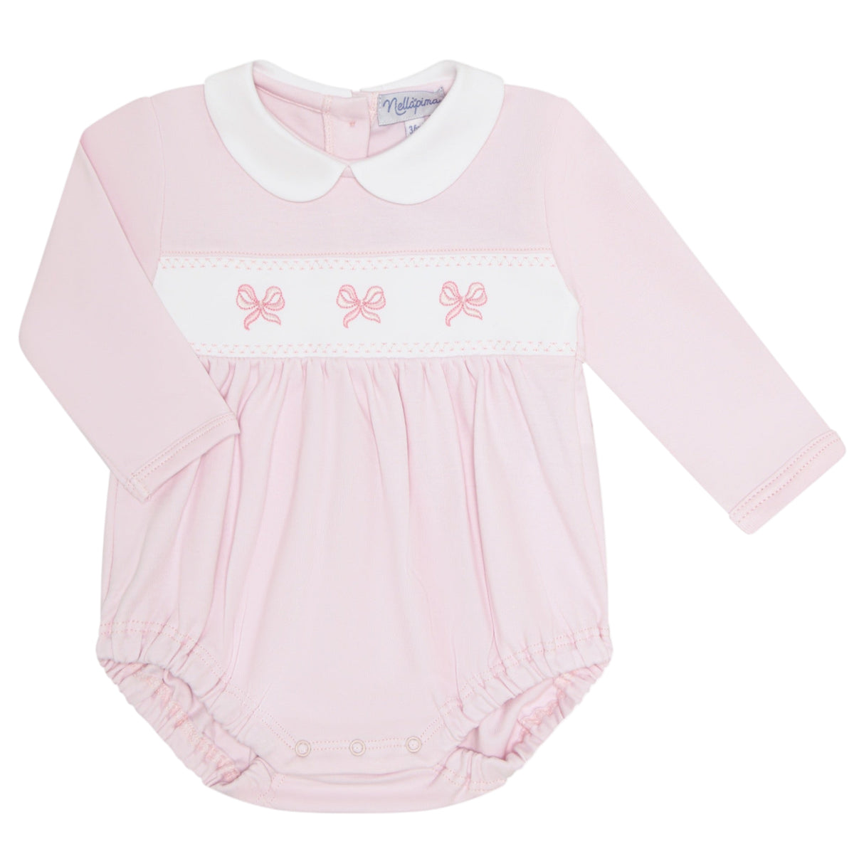 Charming Bows Embroidery Bubble LS - HoneyBug