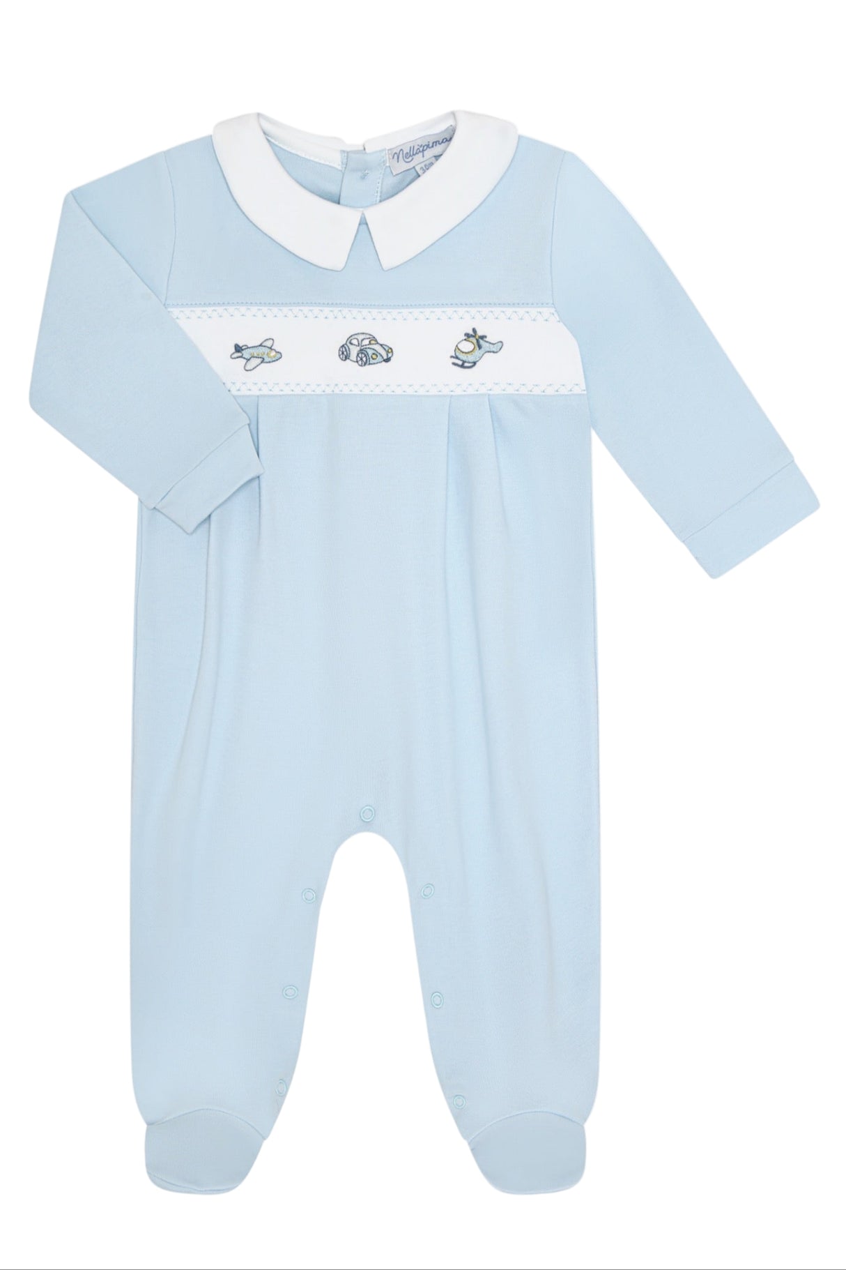 Mini Voyages Embroidery Footie - HoneyBug