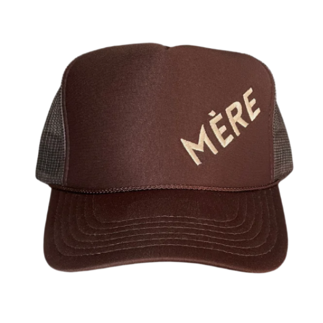 MÉRE - Embroidered Trucker Hat - Mocha - HoneyBug