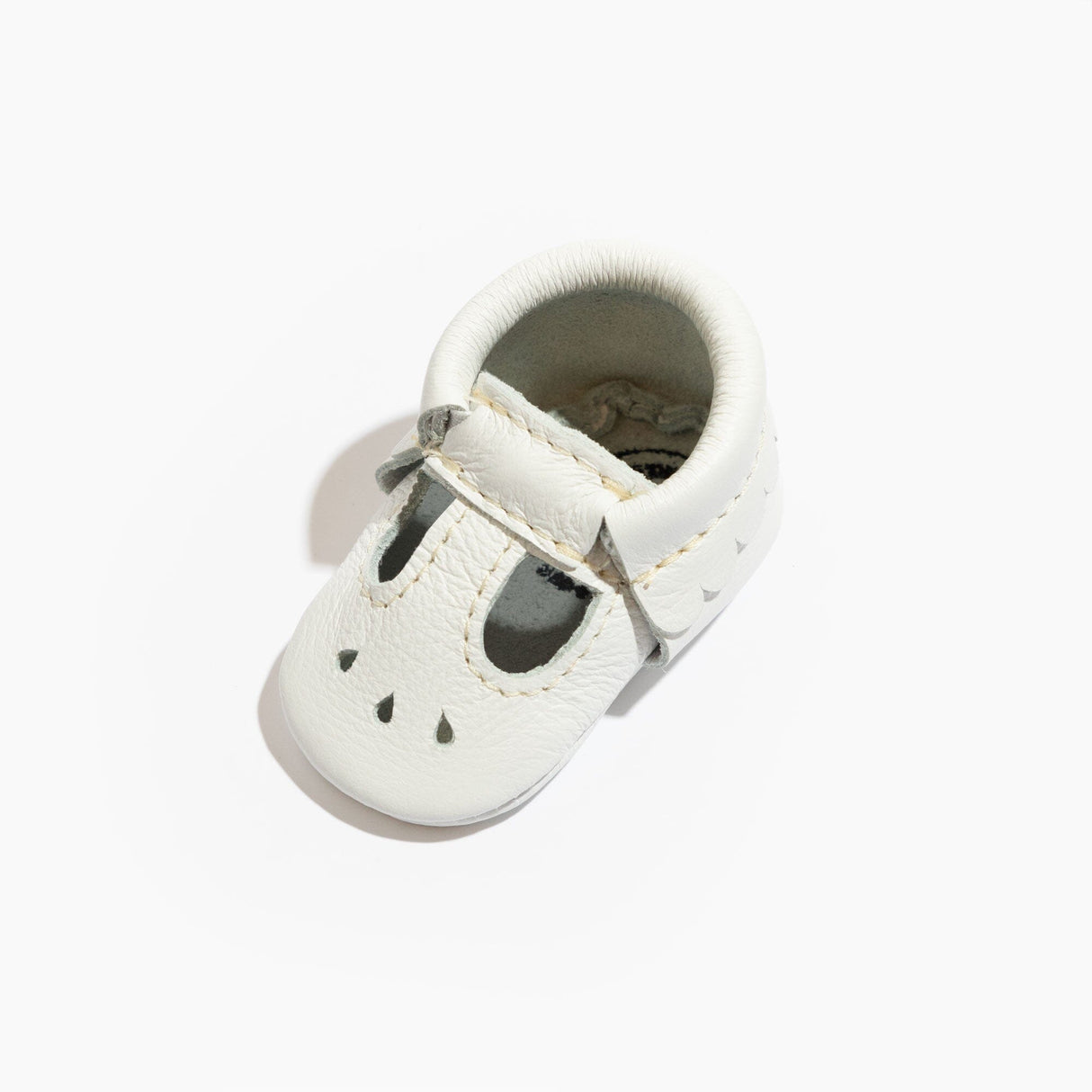 Newborn Bright White Mary Jane Baby Shoe - HoneyBug