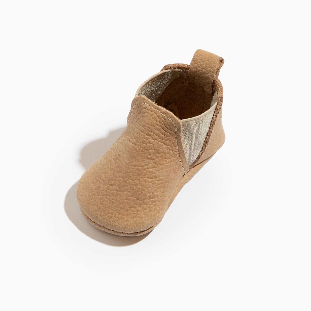 Newborn Weathered Brown Chelsea Boot Baby Shoe - HoneyBug