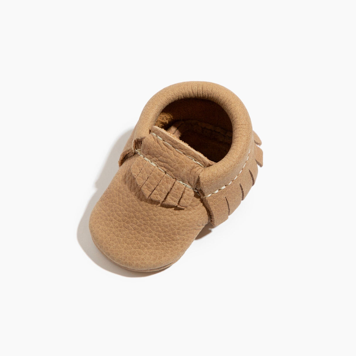 Newborn Weathered Brown Moccasin Baby Shoe - HoneyBug