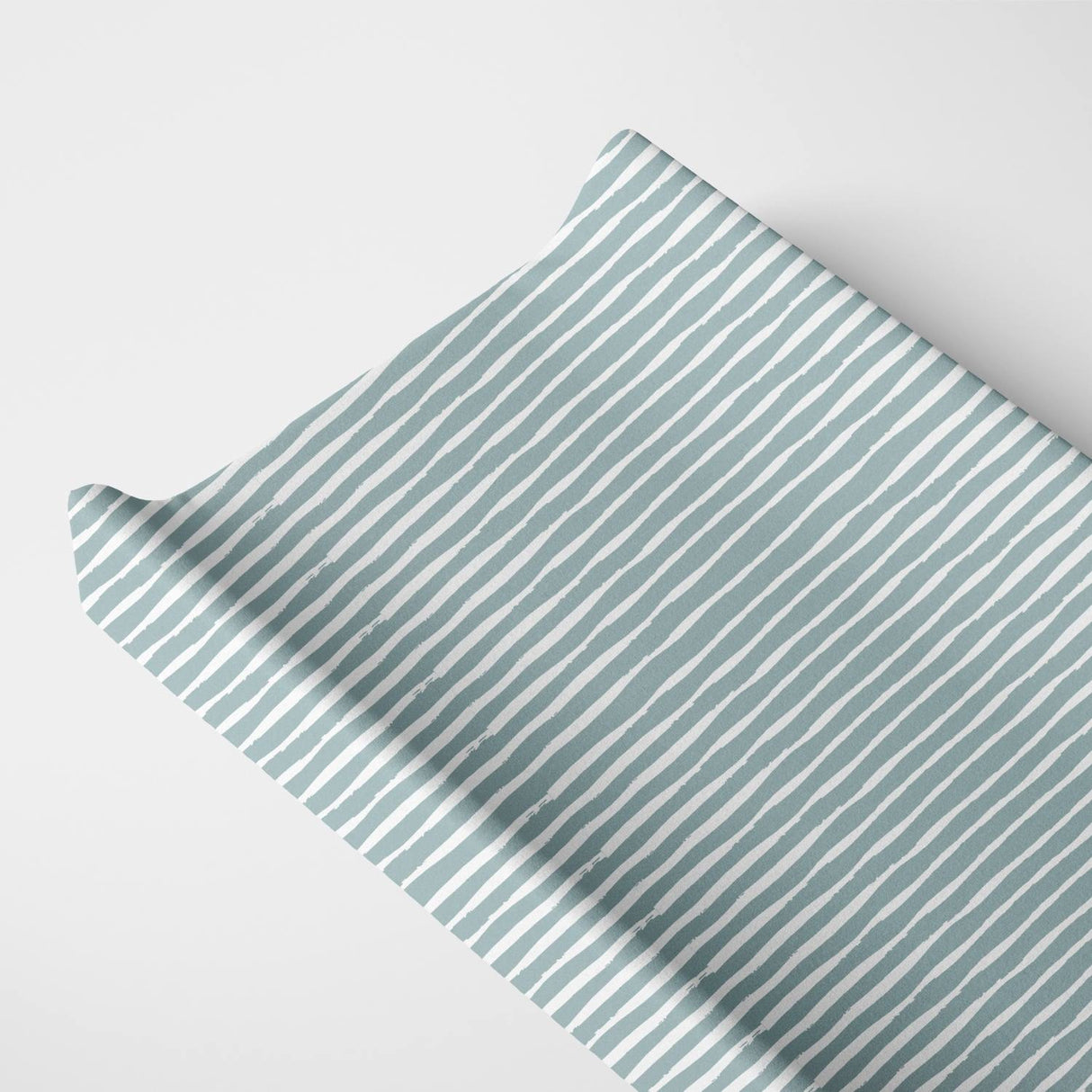 Organic Changing Pad Cover - Green Stripes