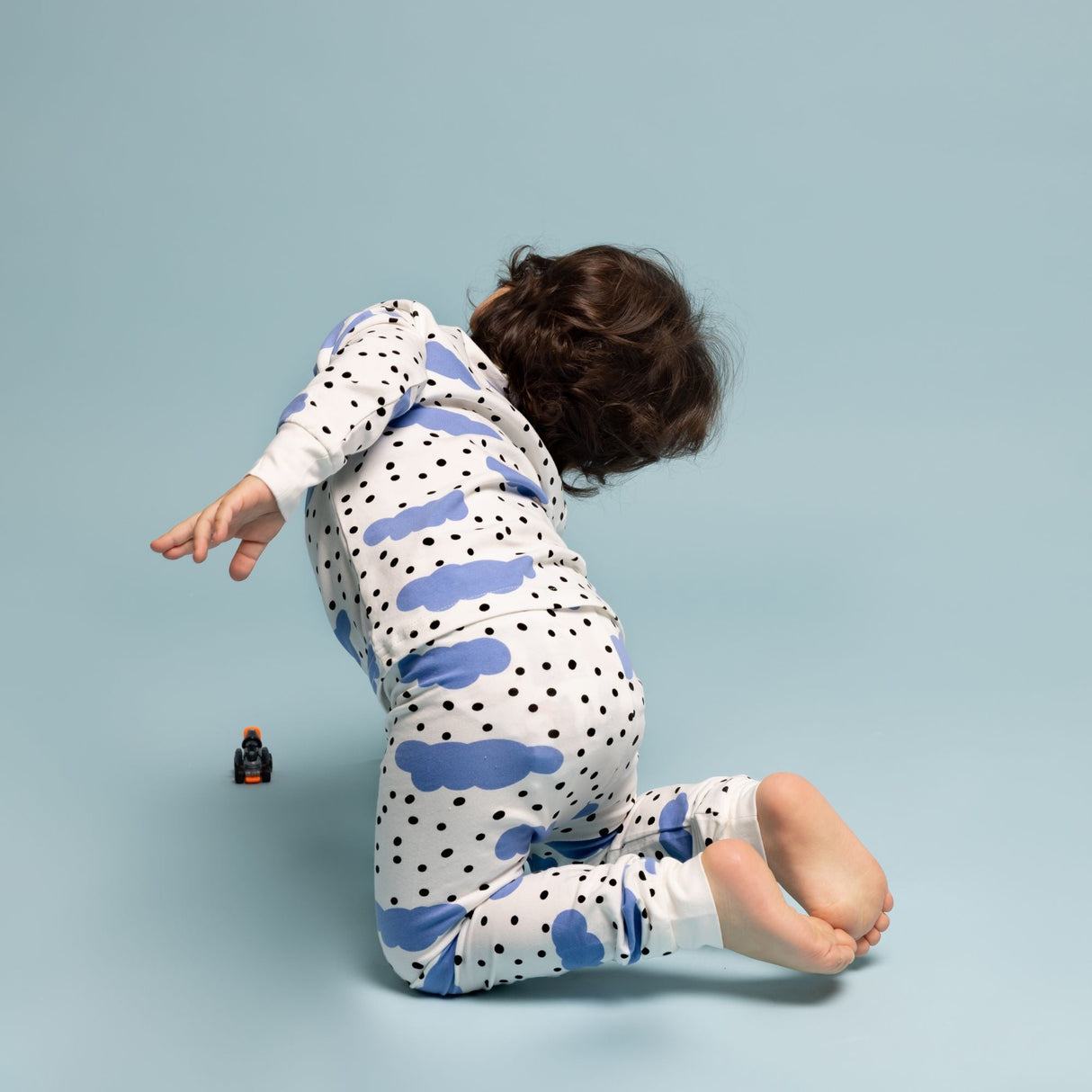 Organic Kids Pajamas - Blue Clouds