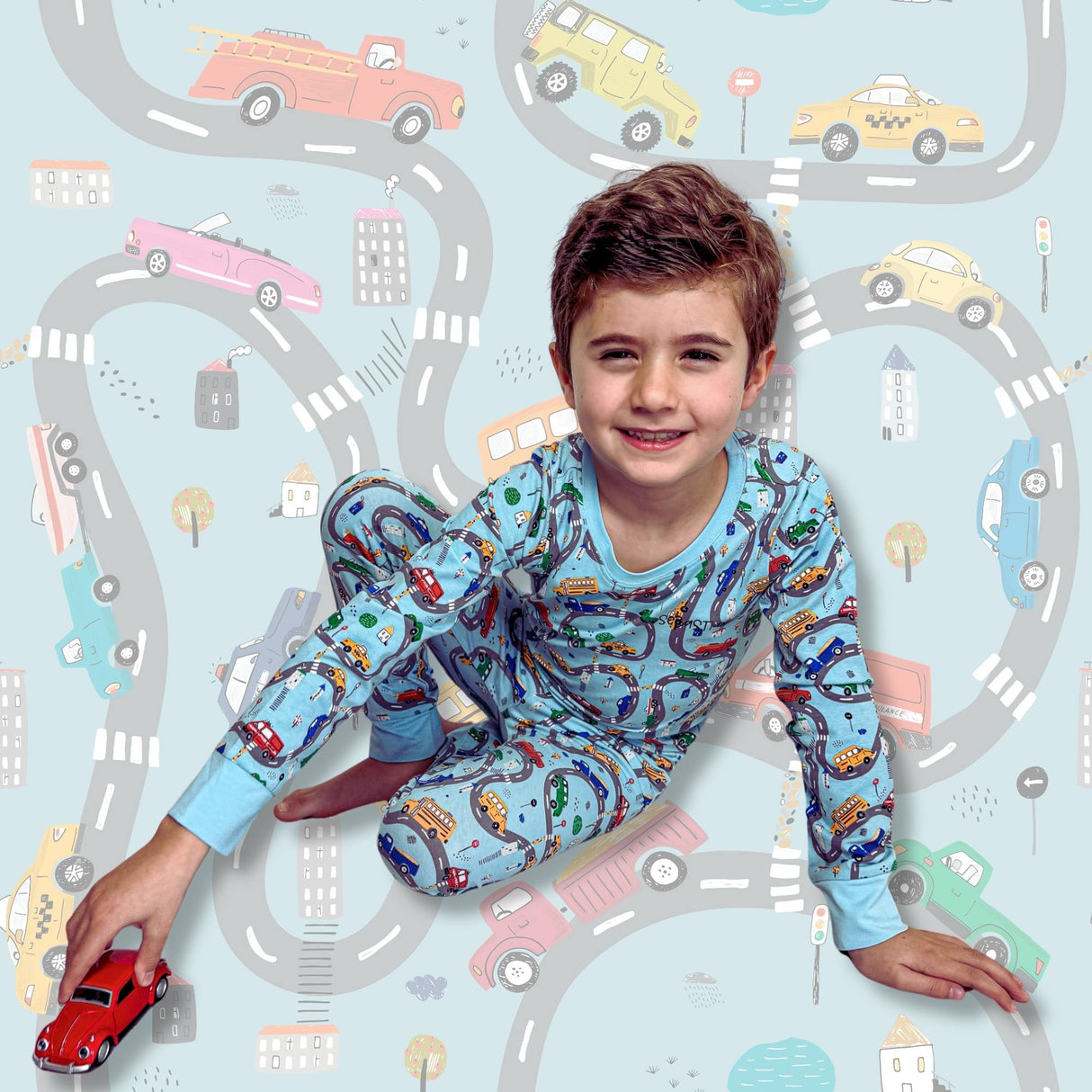 Organic Kids Pajamas - Cars