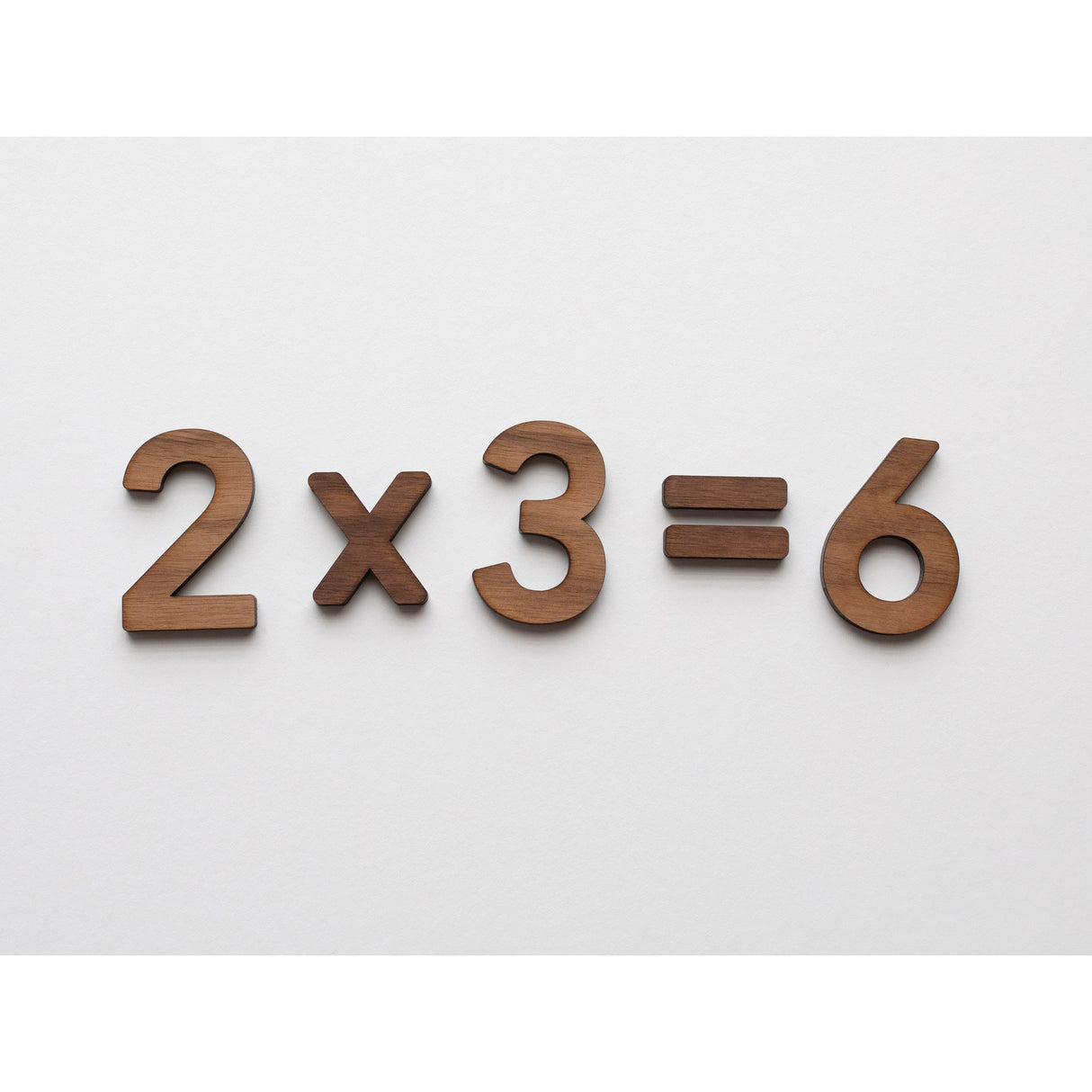 Wooden Number Set • Wood Numerals & Math Symbols in Walnut - HoneyBug