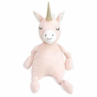 Dreamy Unicorn Muslin Knotted Soft Doll - HoneyBug