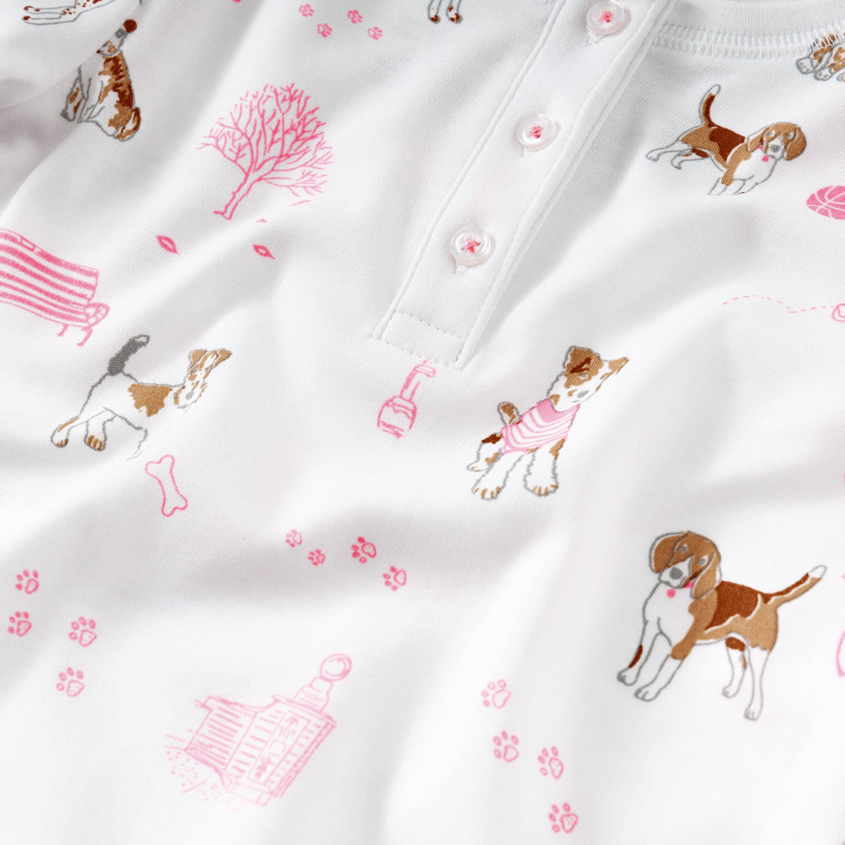Pink Pawprints in the Park Onesie + Hat