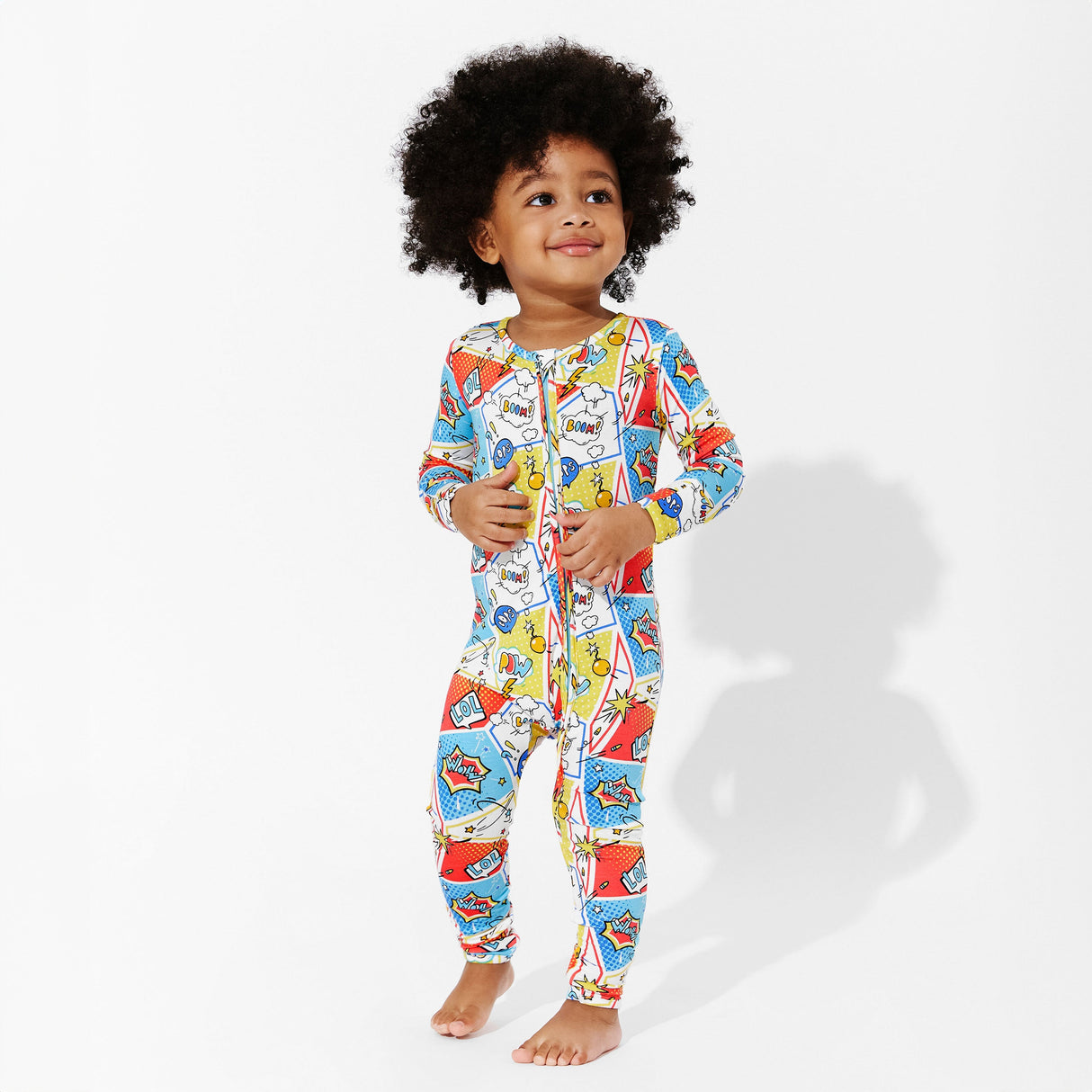 Comic Hero Bamboo Convertible Footie - HoneyBug