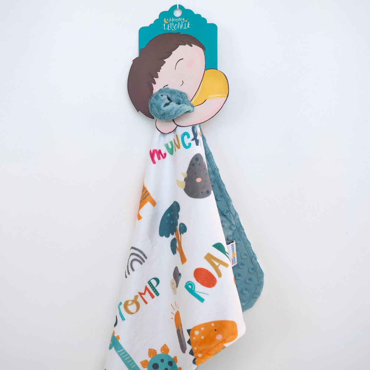 Mini Minky - Dinoland Blue - HoneyBug