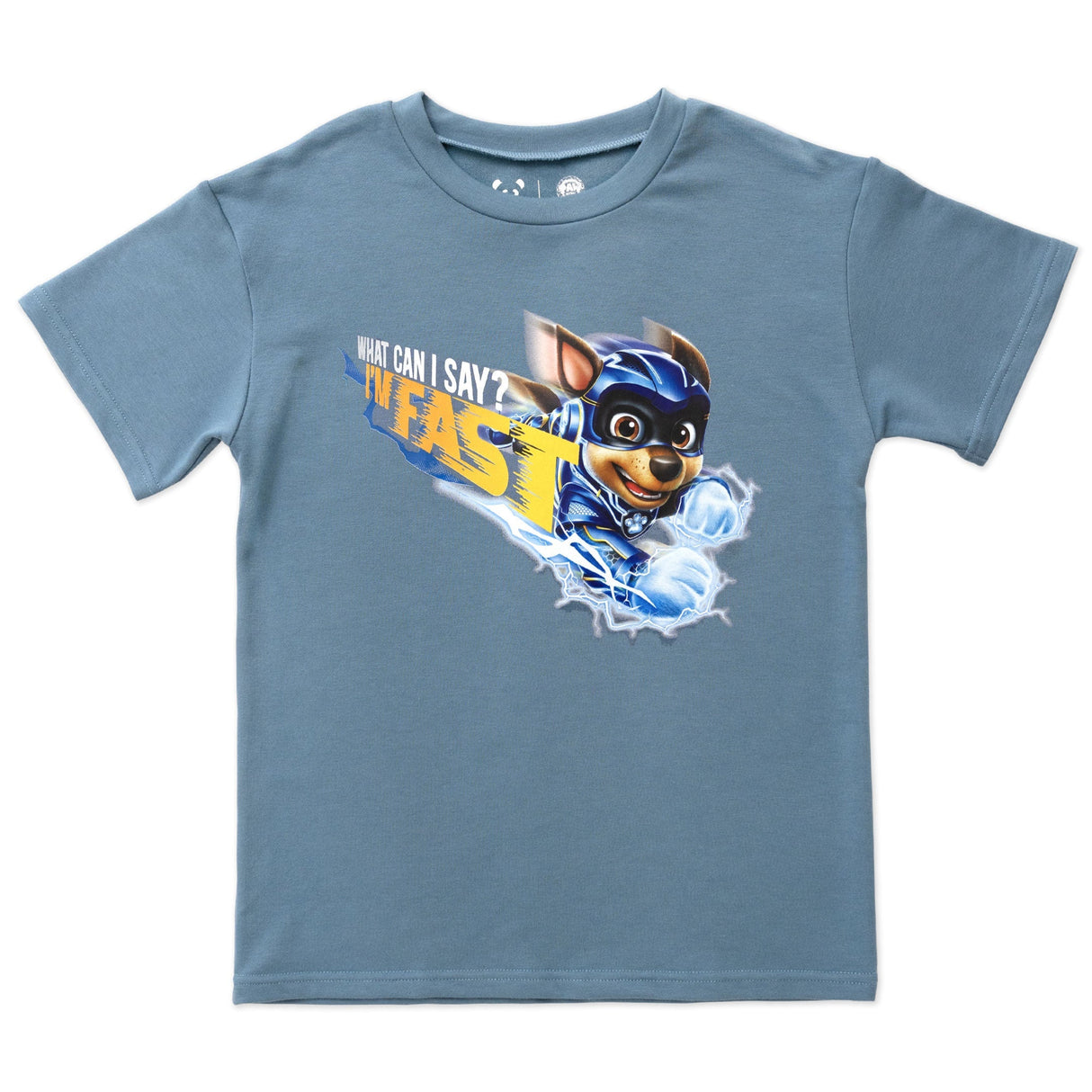 PAW Patrol: The Mighty Movie Chase Oasis Blue Bamboo Terry Kids Oversized T-Shirt - HoneyBug