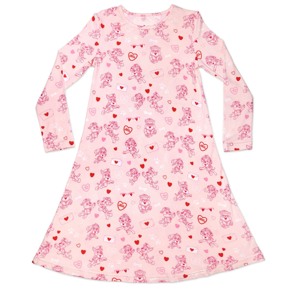 PAW Patrol: Pretty PAWSOME Pink Bamboo Girls' Long Sleeve Dress - HoneyBug