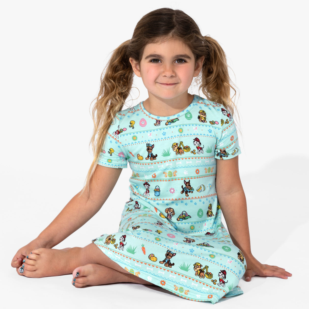 PAW Patrol: Easter Bamboo Girls' Short Sleeve Dress - HoneyBug