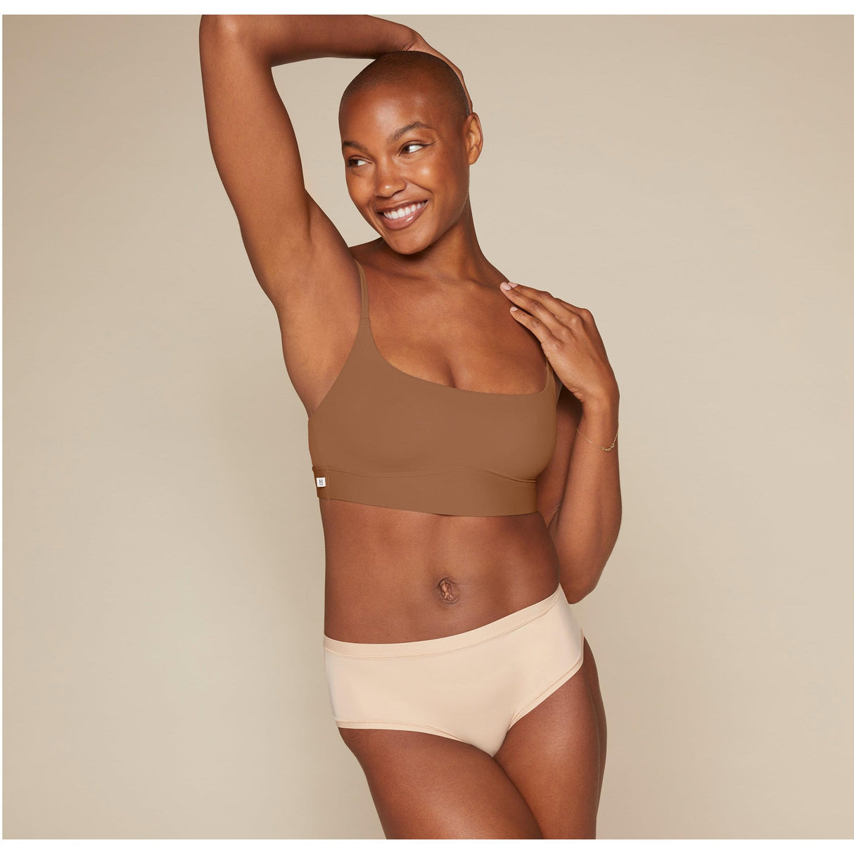 Bliss Scoop Bralette - Brown - HoneyBug