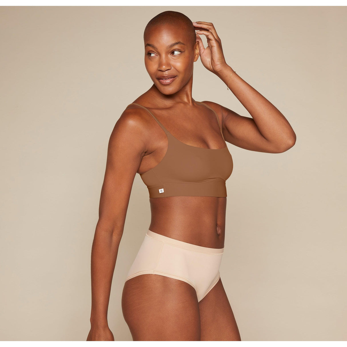 Bliss Scoop Bralette - Brown - HoneyBug