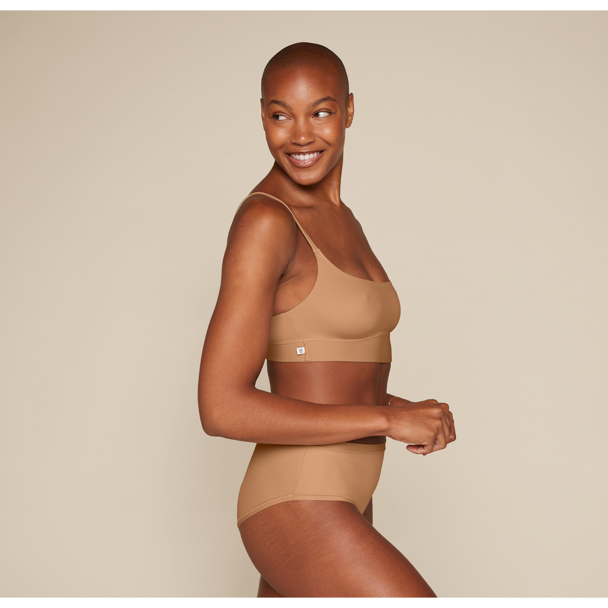 Bliss Scoop Bralette - Tan - HoneyBug