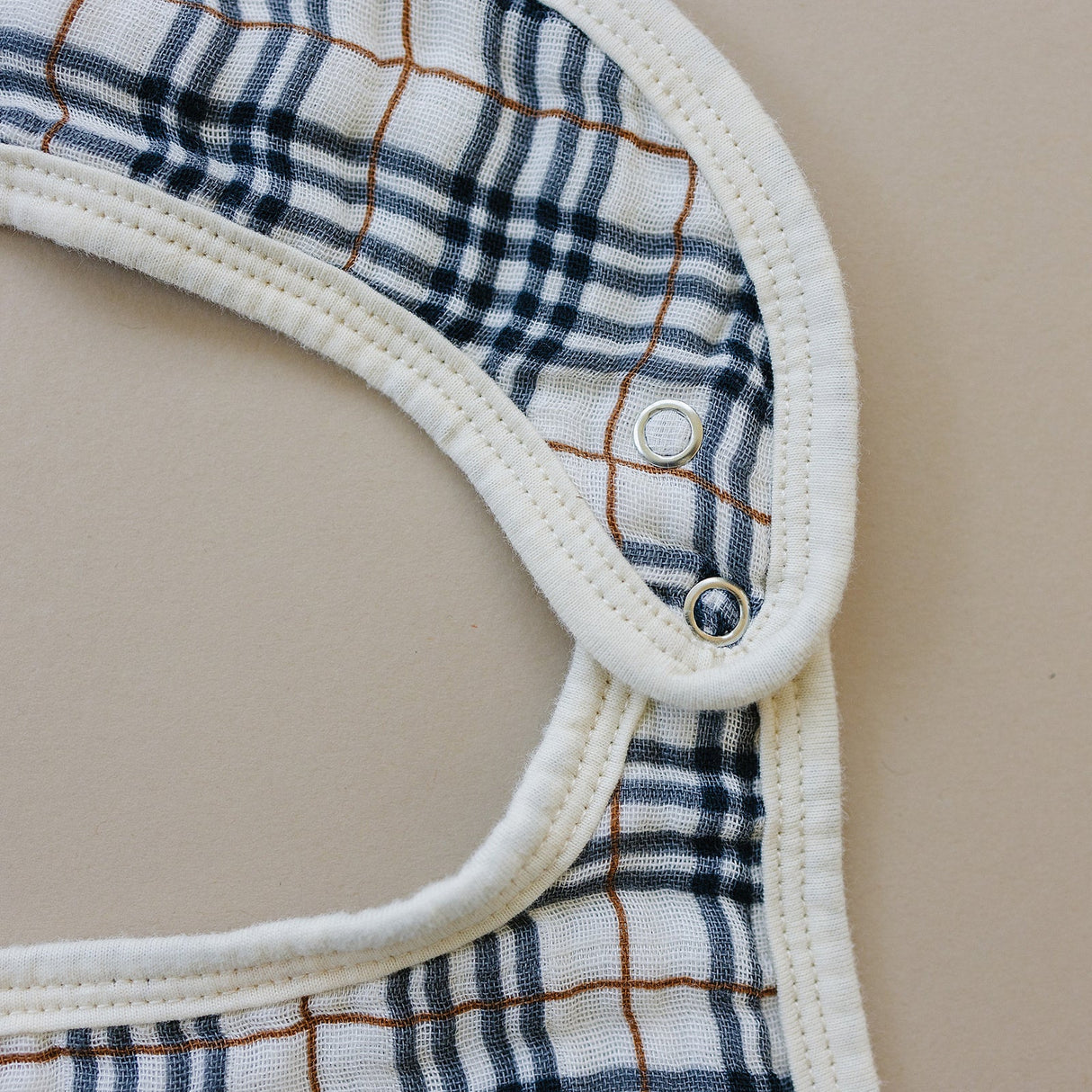 Vintage Plaid Classic Muslin Bib - HoneyBug