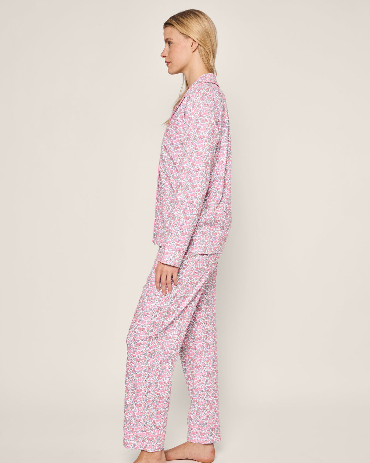 Women's Pima Pajama Set in Fleurs de Rose