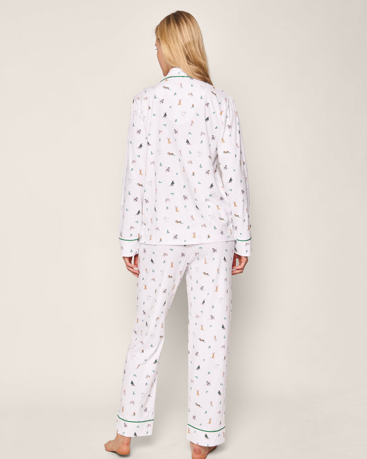 Women's Pima Pajama Set in Jingle Paws - HoneyBug