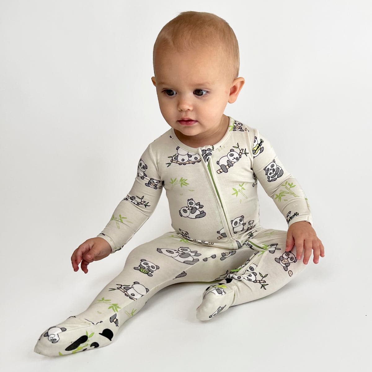 Panda Bamboo Convertible Footie - HoneyBug