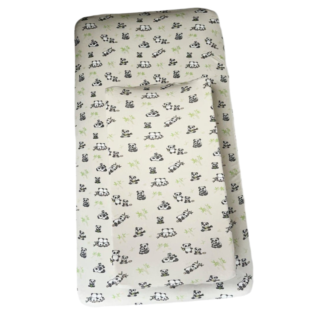 Panda Bamboo Changing Pad Cover - HoneyBug