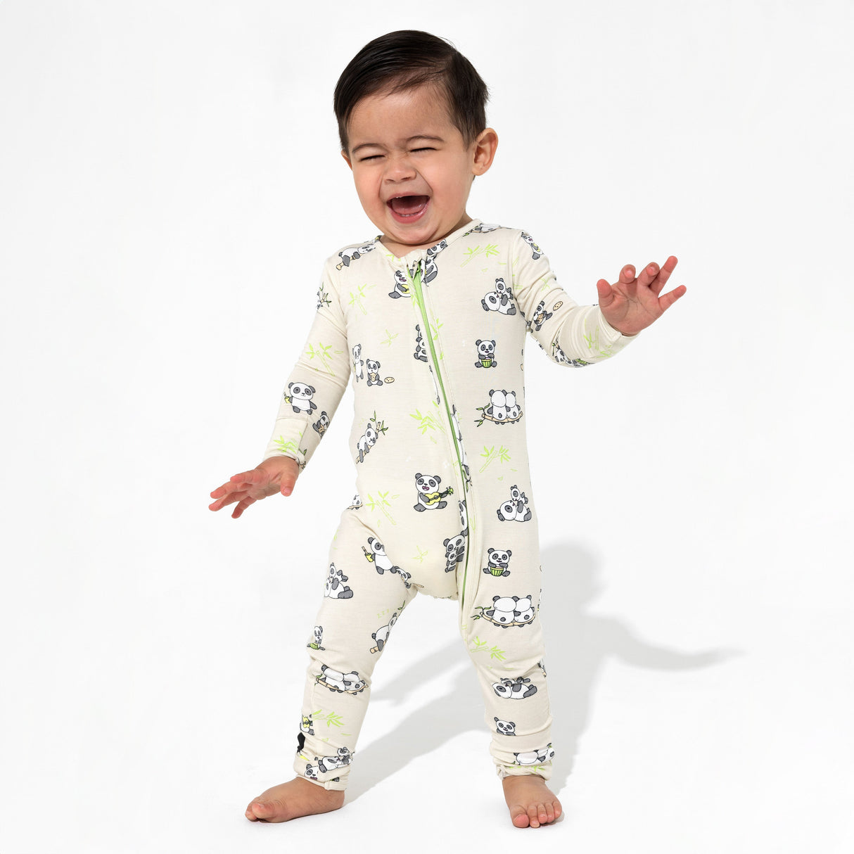 Panda Bamboo Convertible Footie - HoneyBug