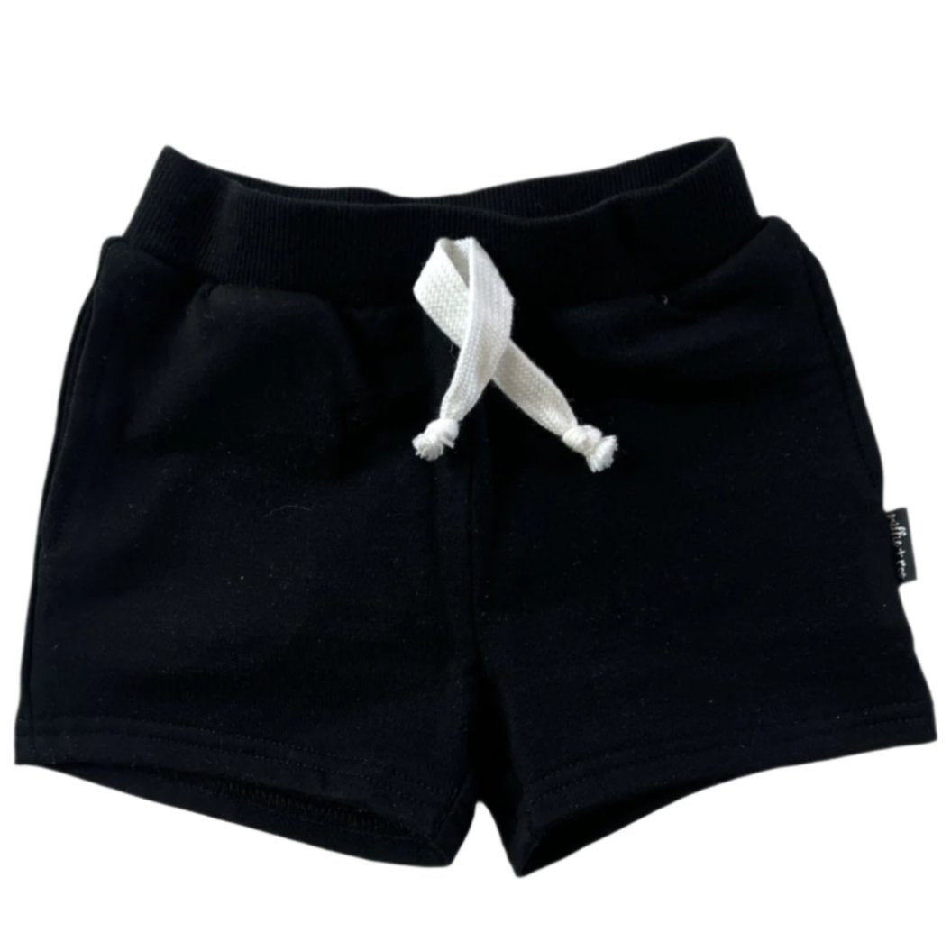 BAMBOO JOGGER SHORTS- Midnight Black - HoneyBug