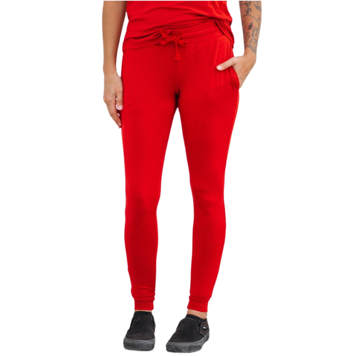 MAMA JOGGERS- Red - HoneyBug