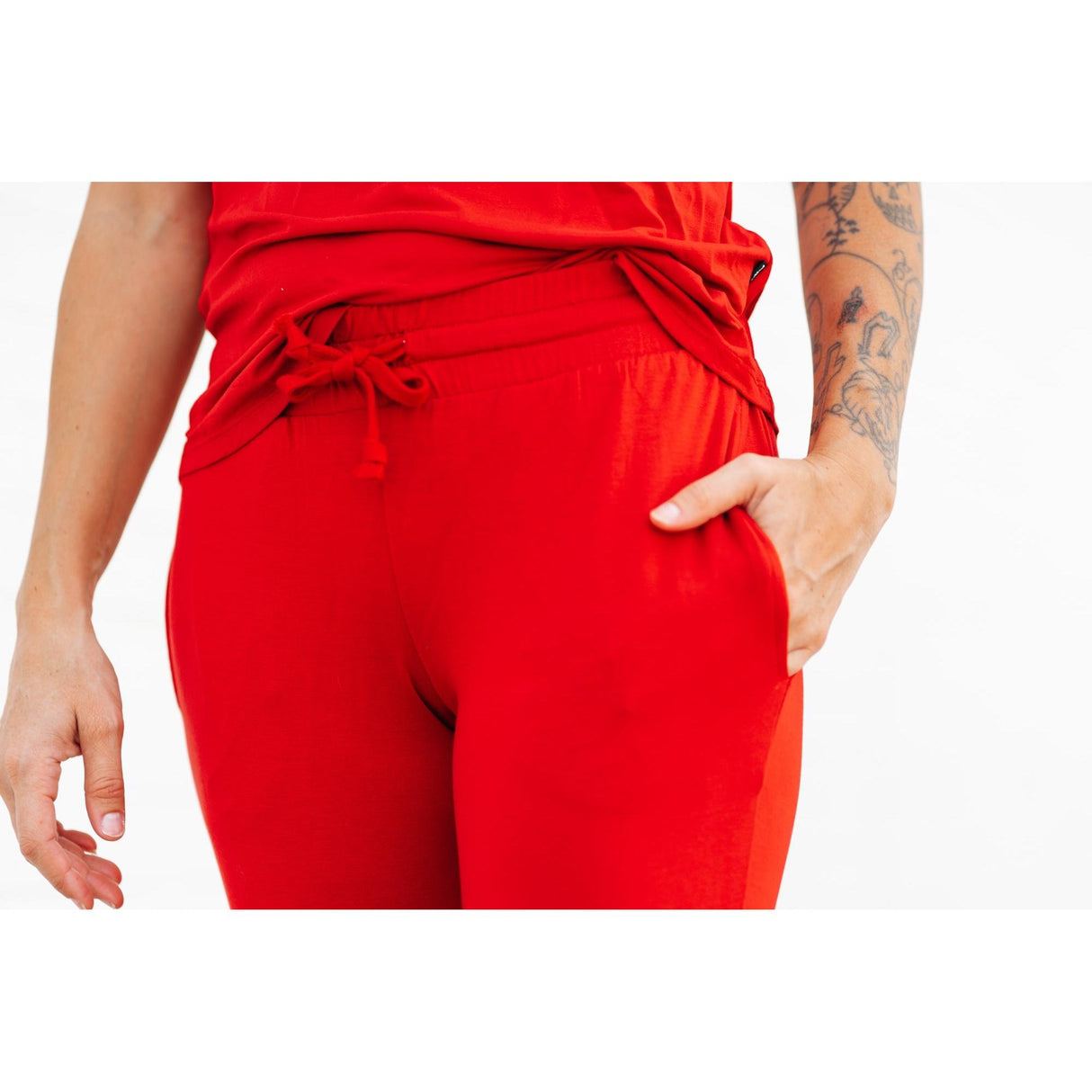 MAMA JOGGERS- Red - HoneyBug
