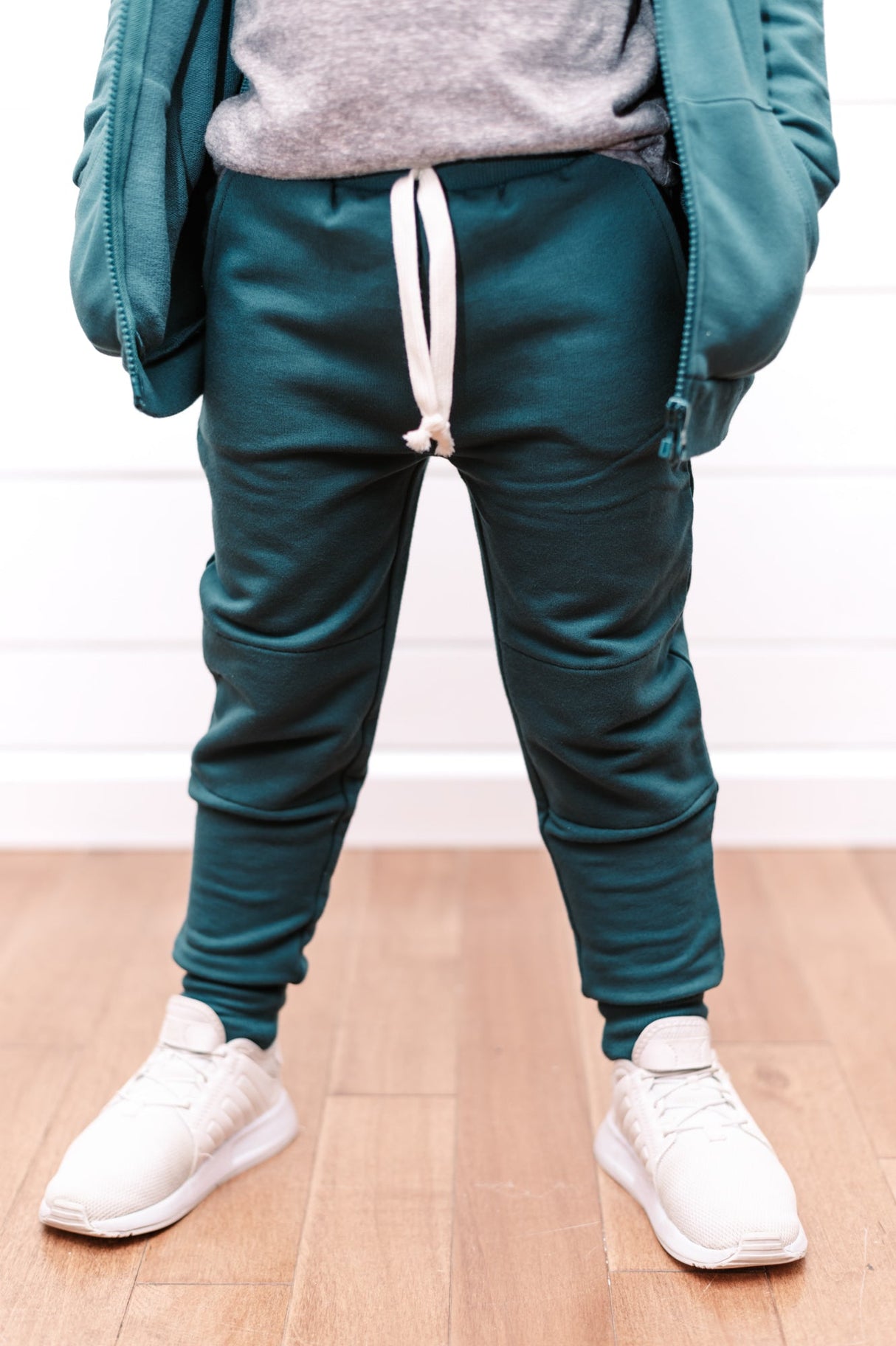 JOGGERS- Peacock Bamboo French Terry - HoneyBug