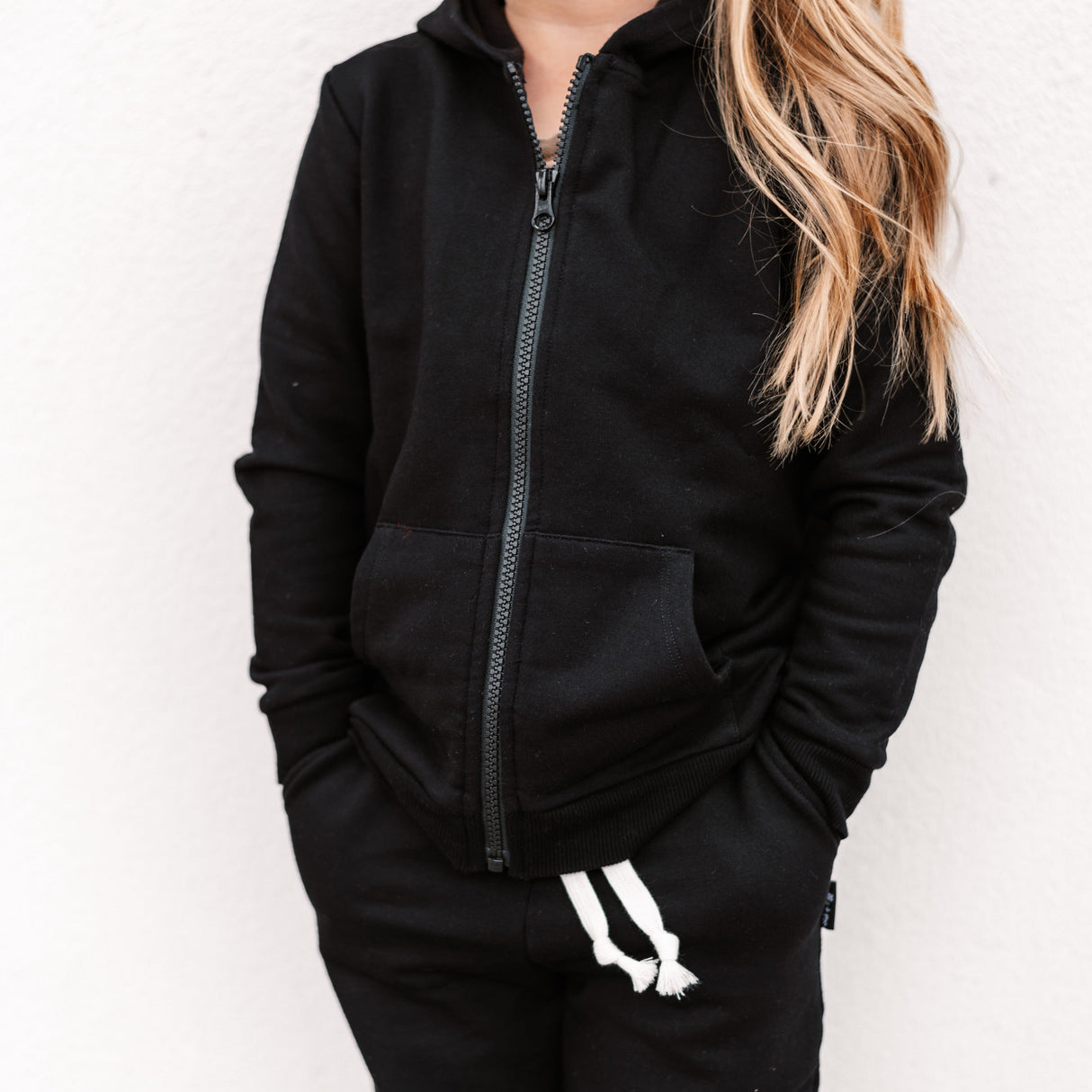 ZIP HOODIE- Midnight Bamboo French Terry - HoneyBug