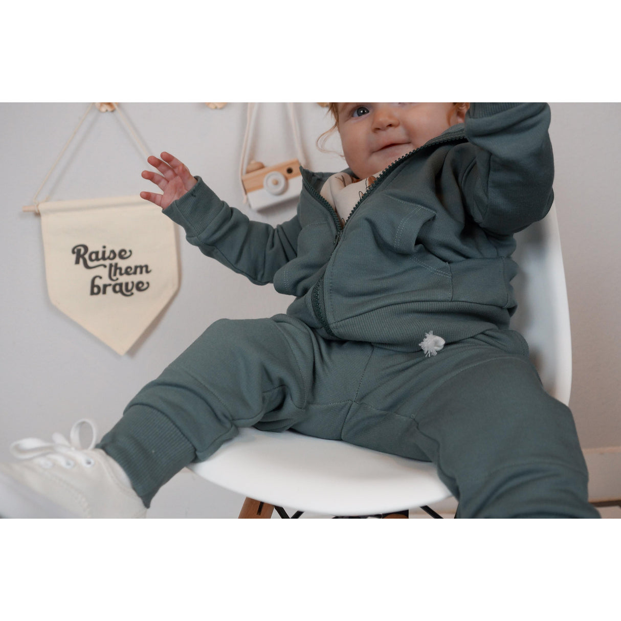 JOGGERS- Slate Bamboo French Terry - HoneyBug