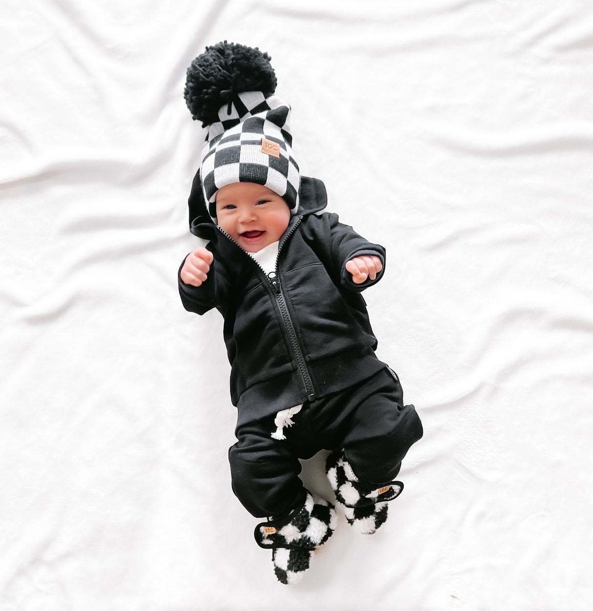 ZIP HOODIE- Midnight Bamboo French Terry - HoneyBug