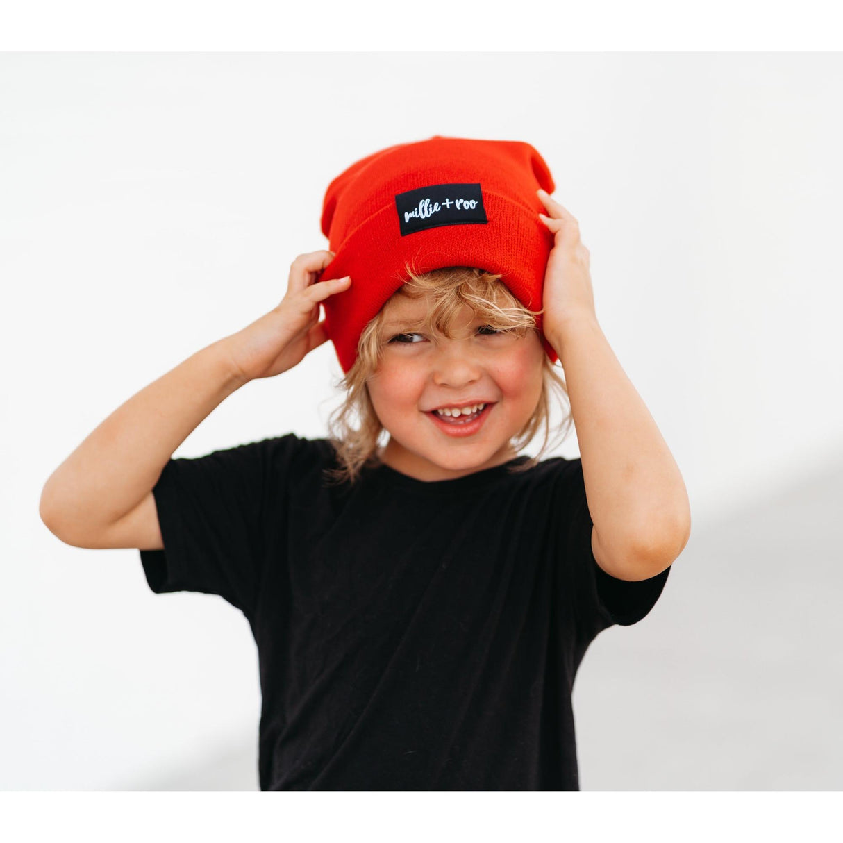 BAMBOO CUFF BEANIE- Red - HoneyBug