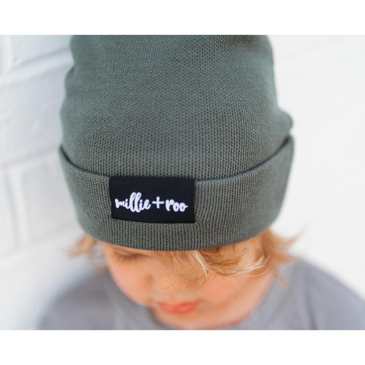 BAMBOO CUFF BEANIE- Moss - HoneyBug