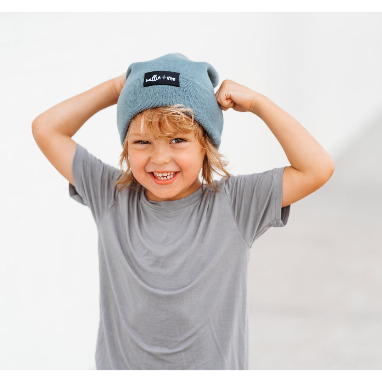 BAMBOO CUFF BEANIE- Slate - HoneyBug