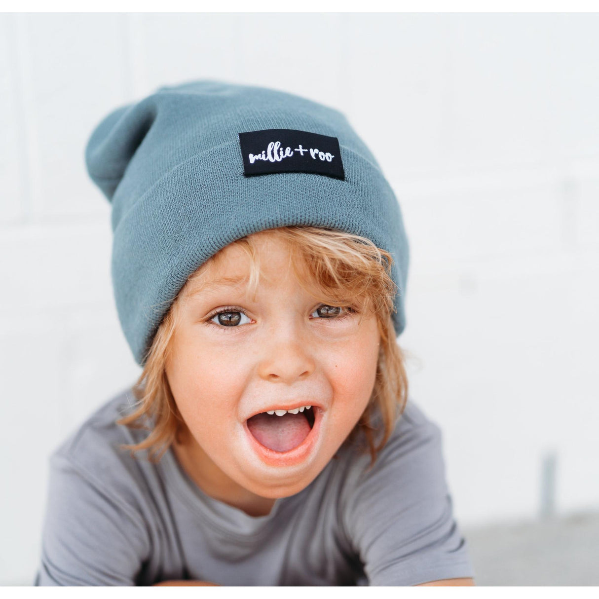 BAMBOO CUFF BEANIE- Slate - HoneyBug