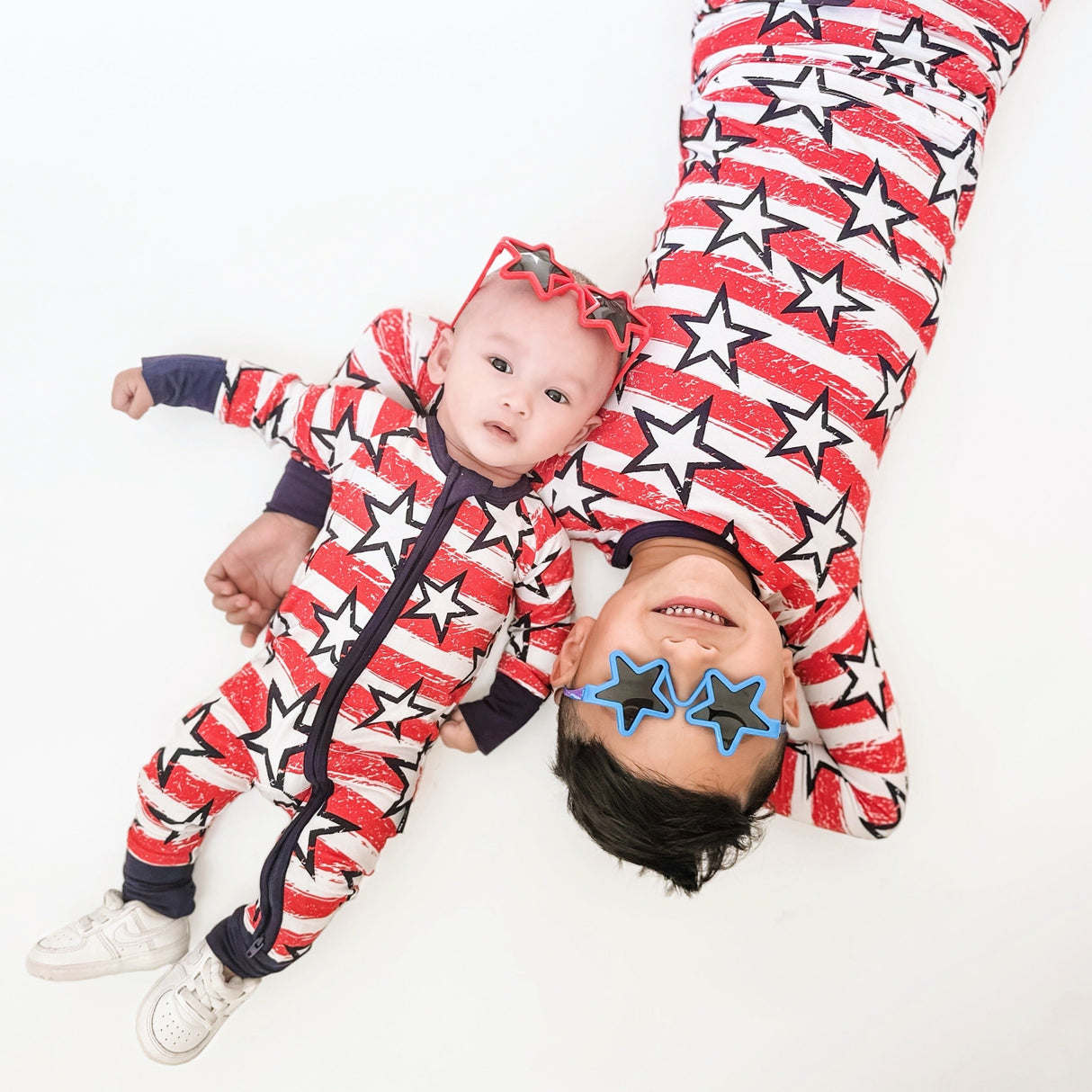 LONG SLEEVE 2 PIECE SETS- Stars + Stripes - HoneyBug