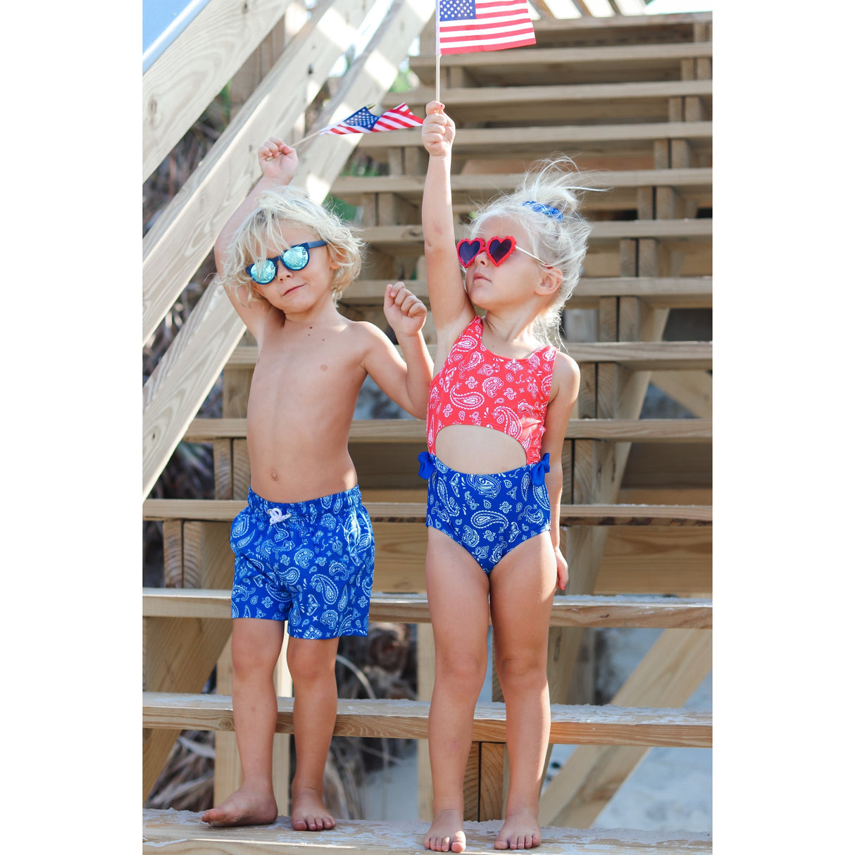 Blue Glory Trunks - HoneyBug