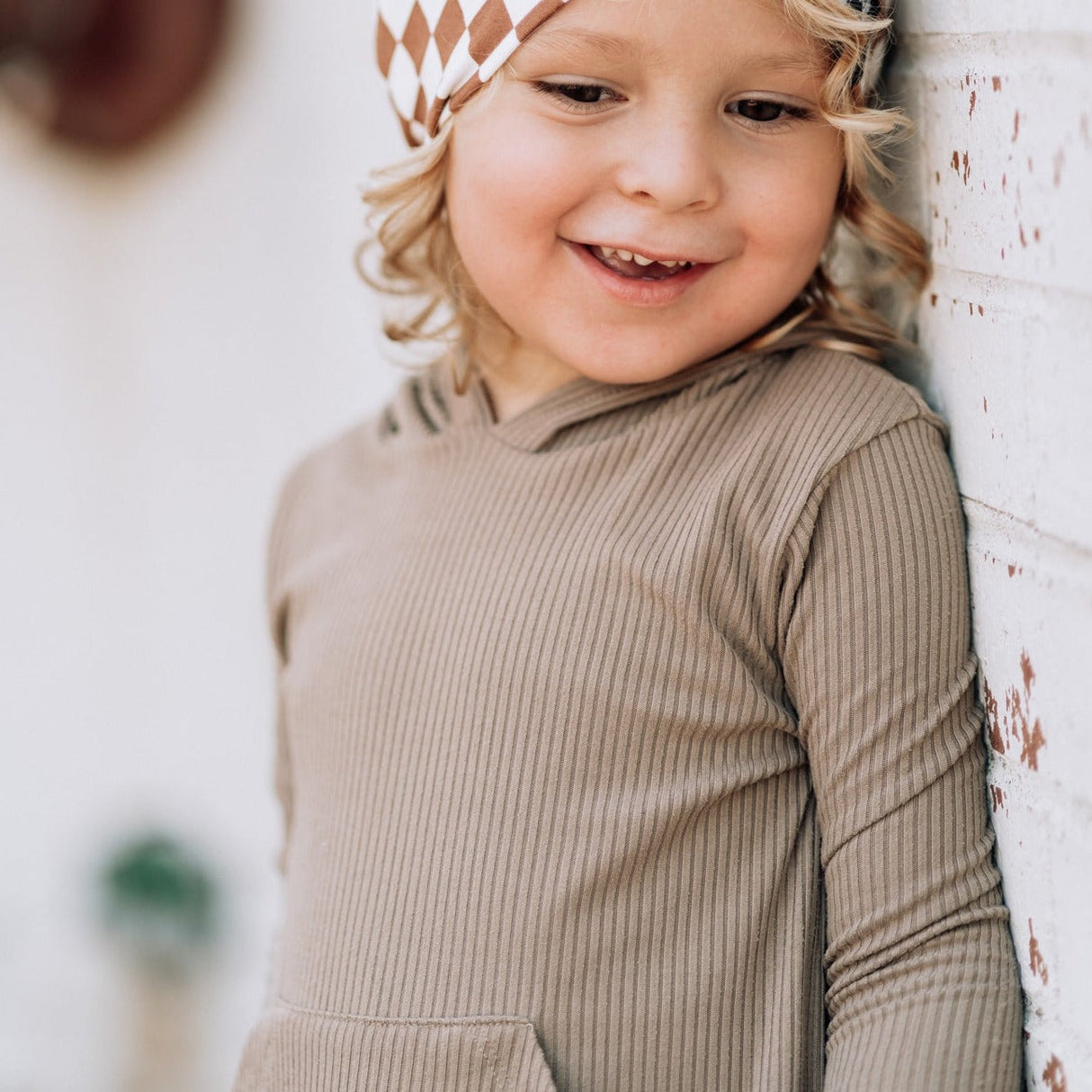 LONG SLEEVE HOODIE- Mushroom - HoneyBug