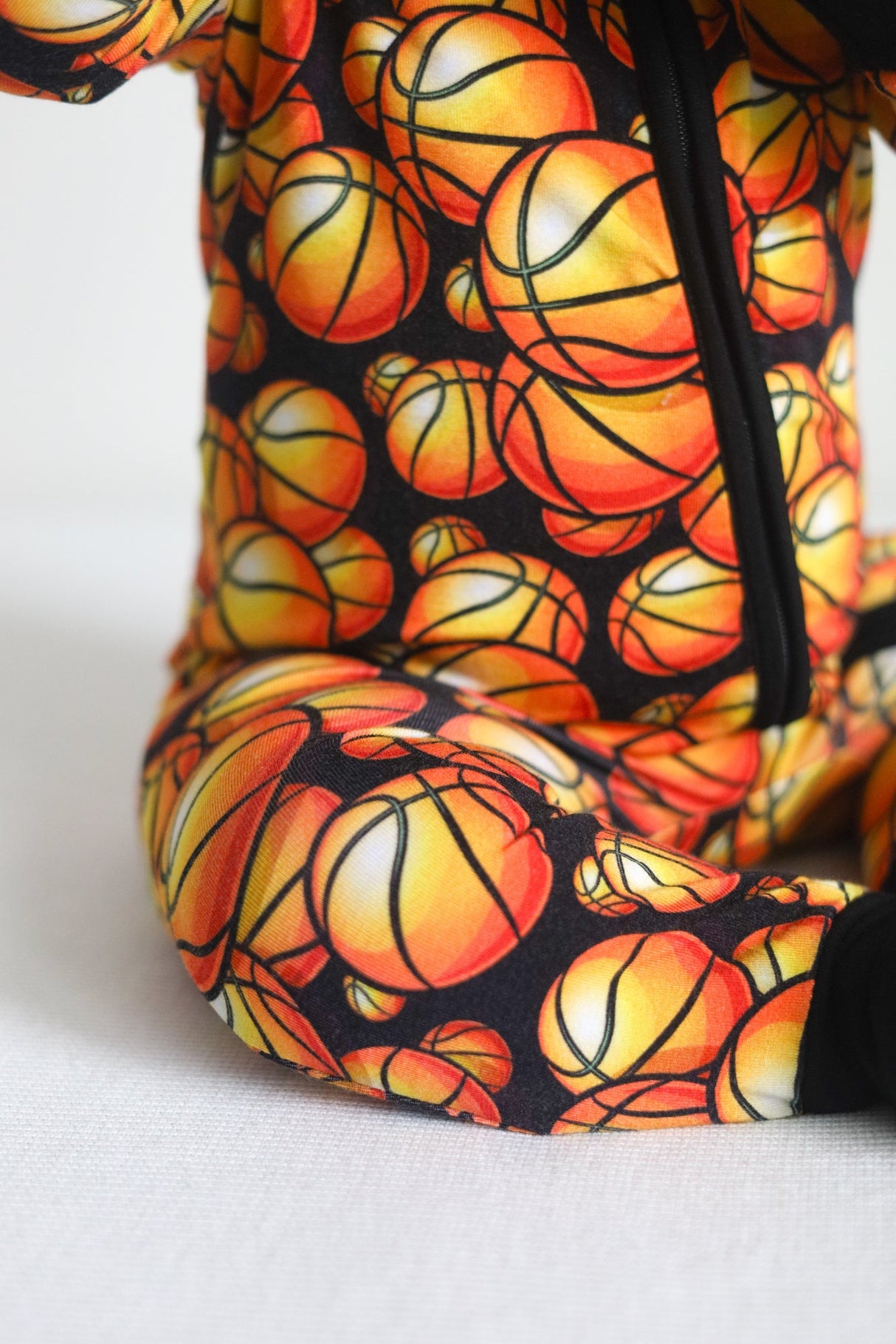 Zip Romper - Basketball - HoneyBug