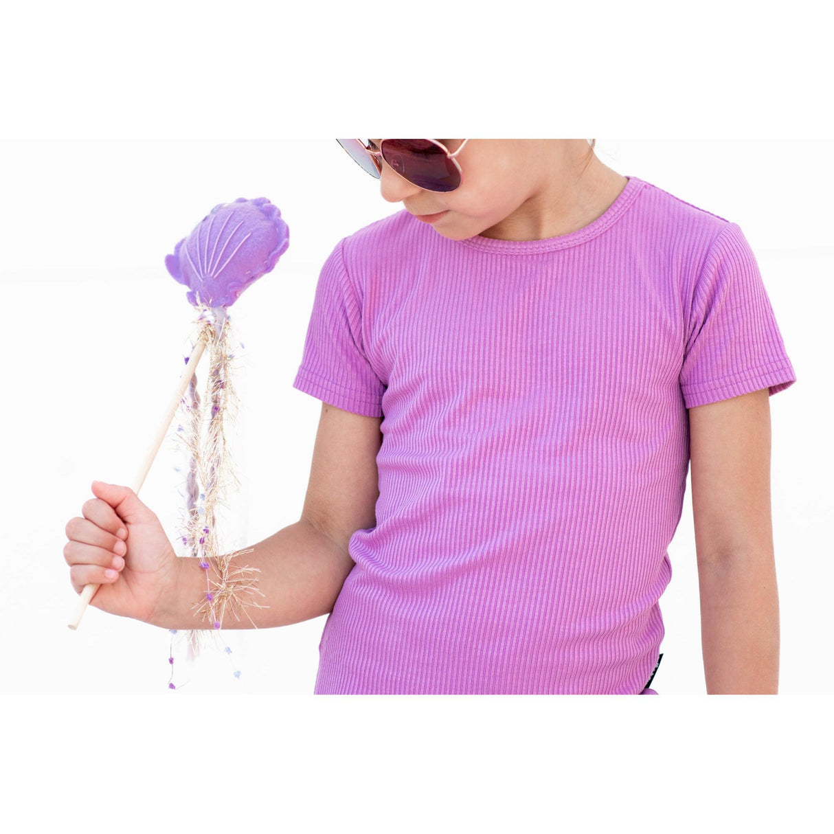 TWO PIECE SHORTIE SET- Lilac Ribbed - HoneyBug