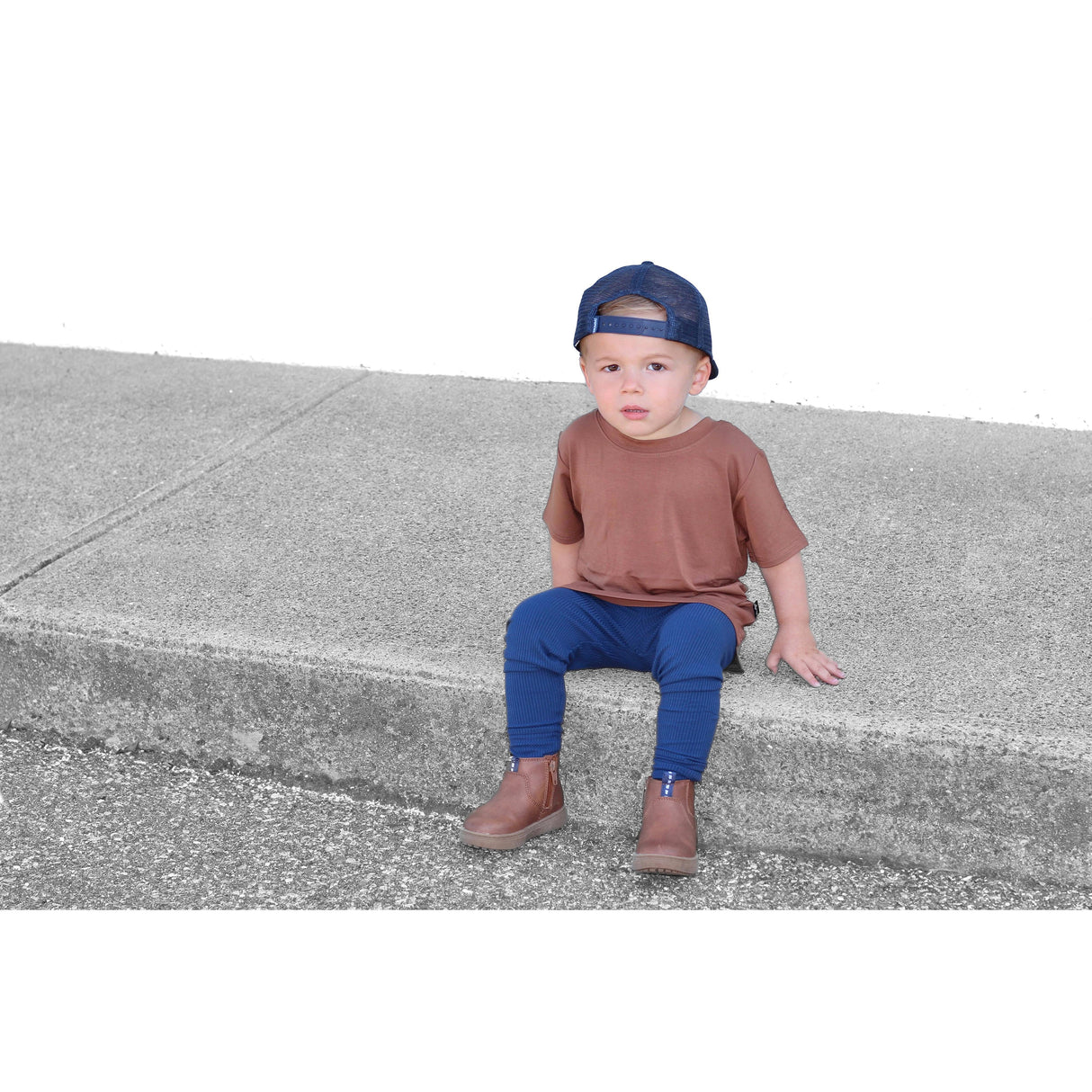 BAMBOO RIB LEGGINGS- Navy - HoneyBug