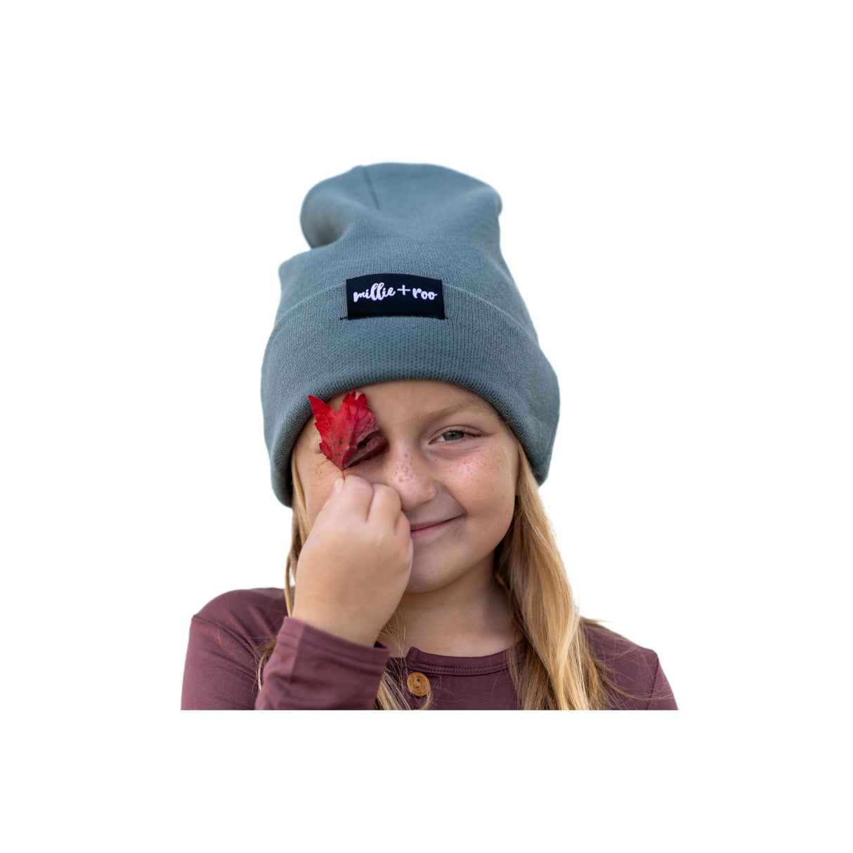 BAMBOO CUFF BEANIE- Slate - HoneyBug