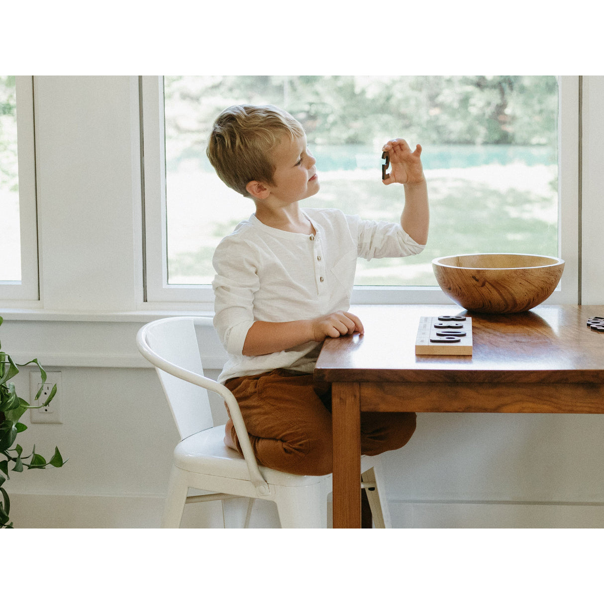 Wooden Number Set • Wood Numerals & Math Symbols in Walnut - HoneyBug