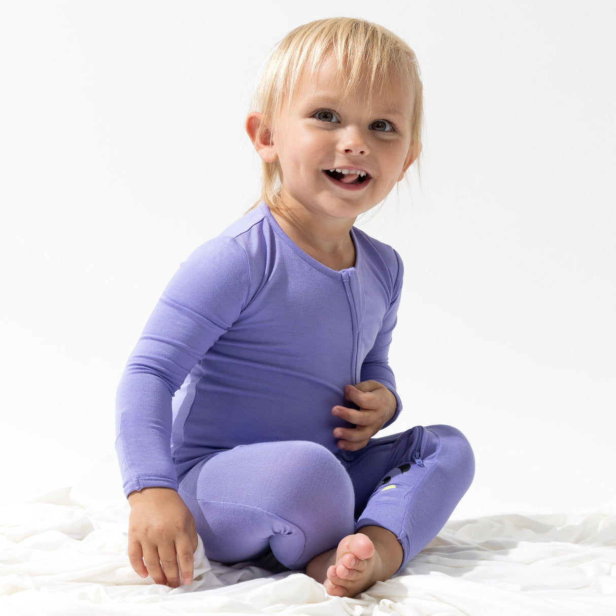 Poppin Purple Bamboo Convertible Footie - HoneyBug