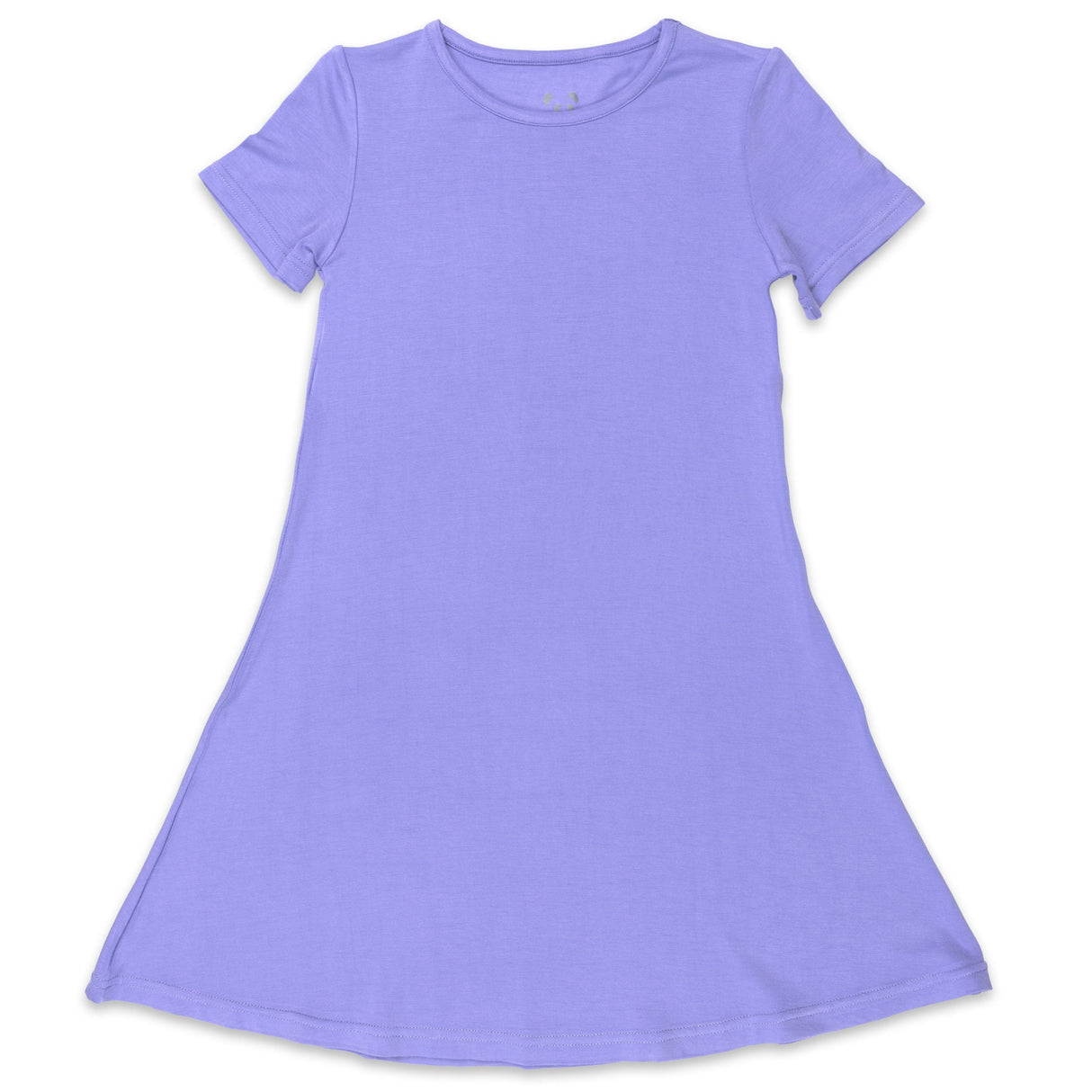 Poppin Purple Bamboo Girls' Short Sleeve Dress - HoneyBug