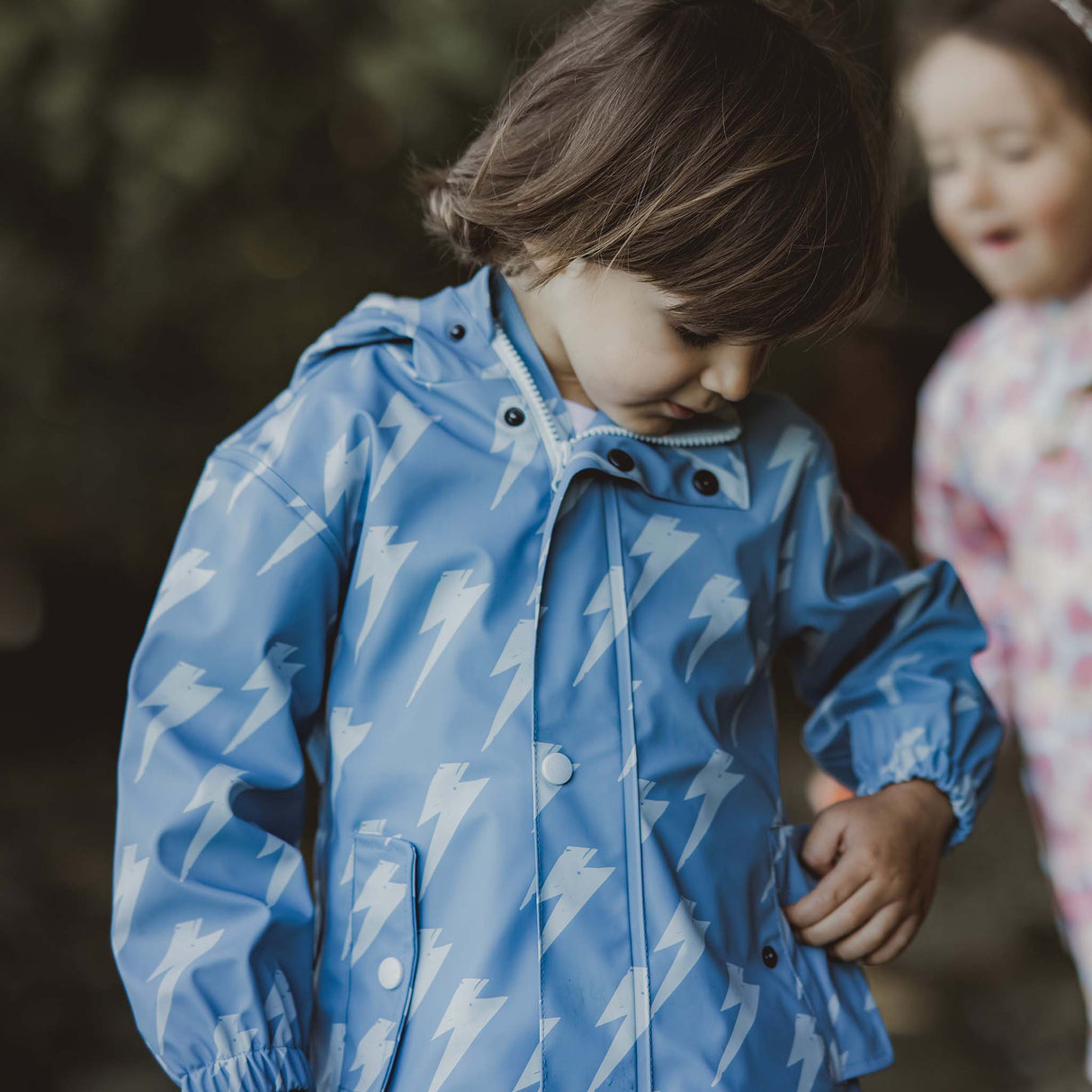Lightning Bolt Recycled Waterproof Raincoat - HoneyBug